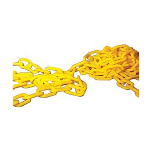 Main product image of 1-1/2" x 100' Plastic Safety Barrier Chain (Yellow), PC15Y