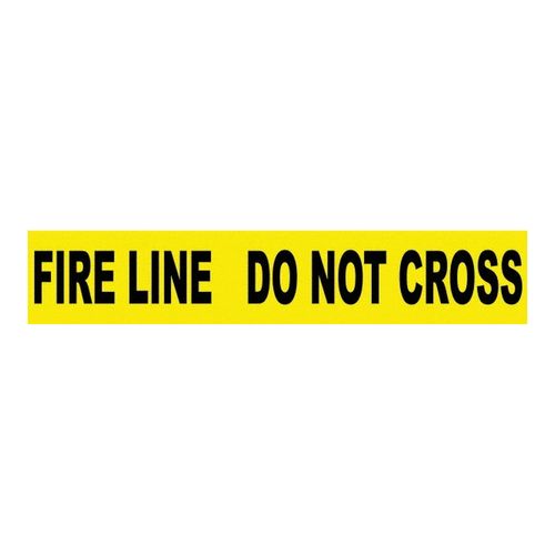 Main product image of 3" x 1,000' Polyethylene Fire Line Do Not Cross Barricade Tape (Black & Yellow), PT14