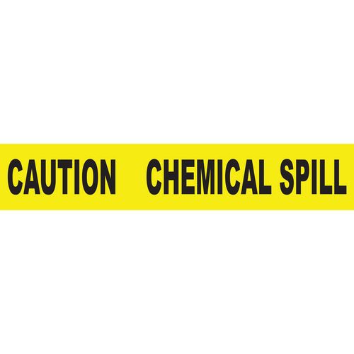 Main product image of 3" x 1,000' Polyethylene Caution Chemical Spill Barricade Tape (Yellow), PT42