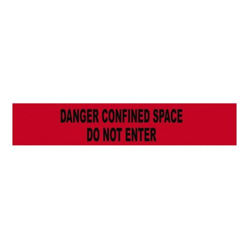 Main product image of 3" x 1,000' Polyethylene Danger Confined Space Do Not Enter Barricade Tape (Red), PT52