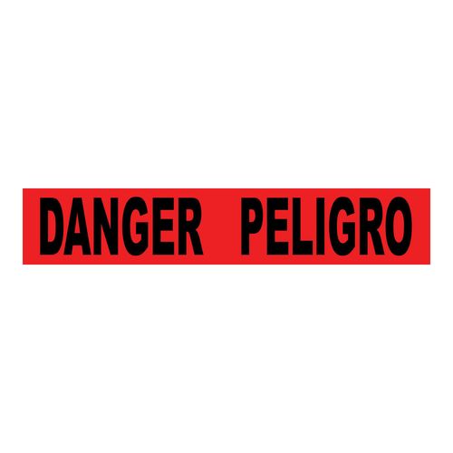 Main product image of 3" x 1,000' Polyethylene Danger/Peligro Bilingual Barricade Tape (Red), PT54-2ML