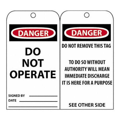 Main product image of 3" High Danger Unrippable Vinyl Accident Prevention Tag, RPT1