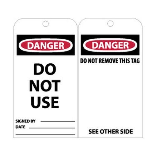 Main product image of 3.0000" High Unrippable Vinyl Accident Prevention Tag, RPT105