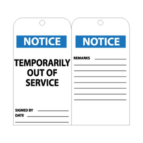 Main product image of 3" High Notice Unrippable Vinyl Lockout Tag, RPT148G