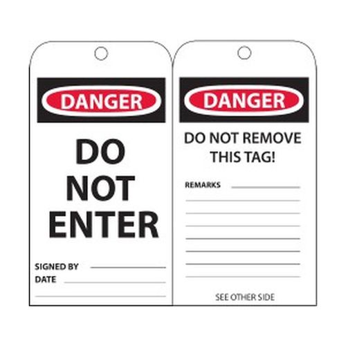 Main product image of 3" High Danger Unrippable Vinyl Accident Prevention Tag, RPT161