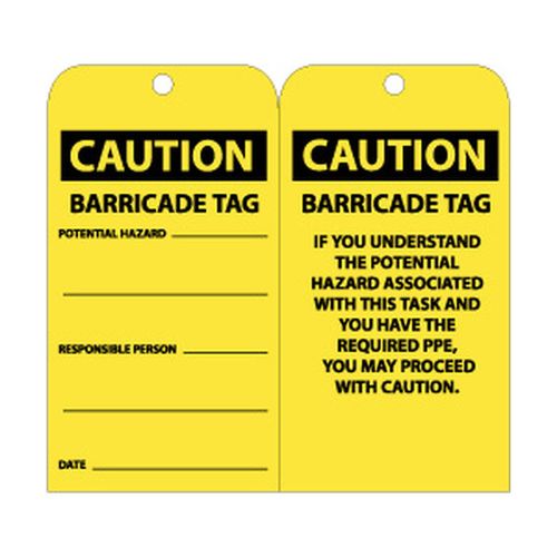 Main product image of 3" High Danger Unrippable Vinyl Accident Prevention Tag, RPT166