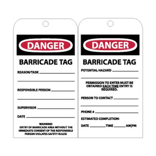 Main product image of 3" High Danger Unrippable Vinyl Accident Prevention Tag, RPT172