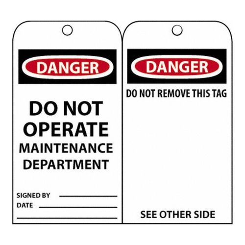 Main product image of 3" High Danger Unrippable Vinyl Accident Prevention Tag, RPT2