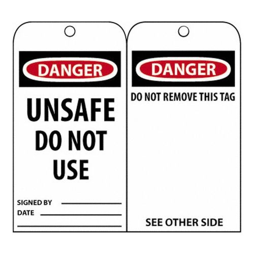 Main product image of 3" High Danger Unrippable Vinyl Accident Prevention Tag, RPT34