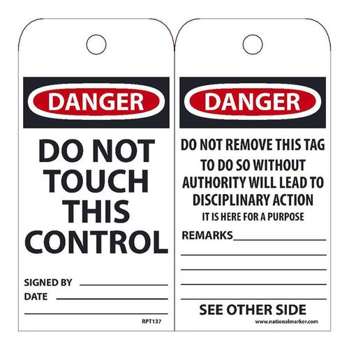 Main product image of 3" x 6" Danger Unrippable Vinyl Inspection Tag, RPT37G
