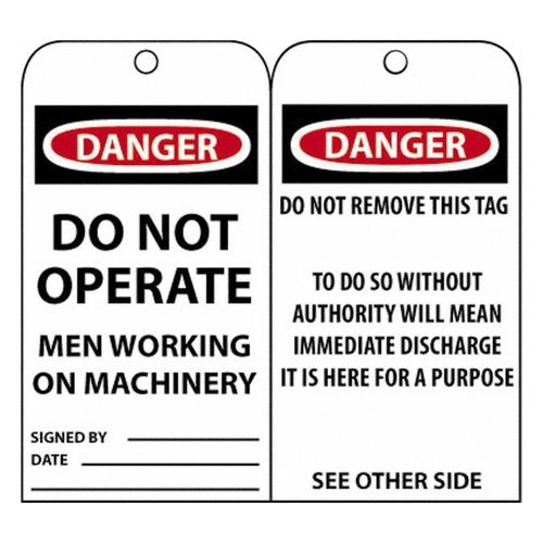 Main product image of 3" High Danger Unrippable Vinyl Accident Prevention Tag, RPT4