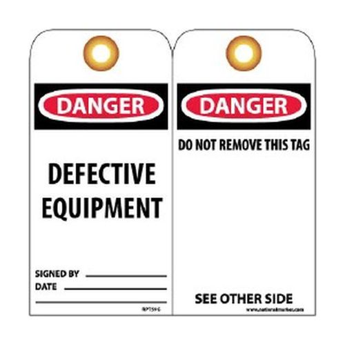 Main product image of 3" High Danger Unrippable Vinyl Lockout Tag, RPT59G