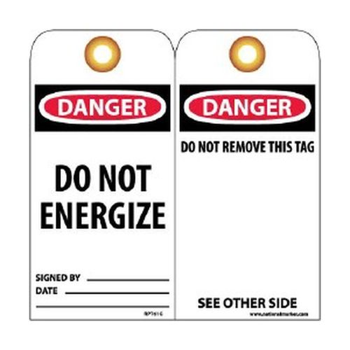 Main product image of 3" High Danger Unrippable Vinyl Lockout Tag, RPT61G