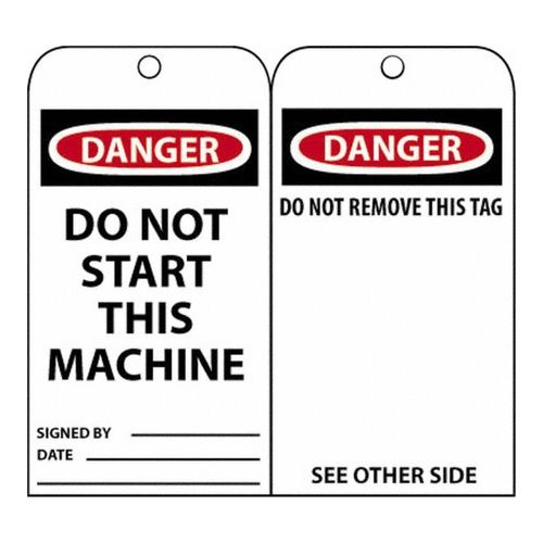 Main product image of 3" High Danger Unrippable Vinyl Accident Prevention Tag, RPT7