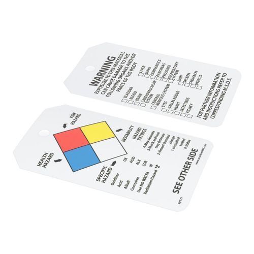 Main product image of 3" x 6" Warning Unrippable Vinyl Accident Prevention Tag, RPT77
