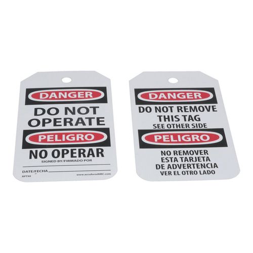 Main product image of 3" High Danger Unrippable Vinyl Accident Prevention Tag, RPT90