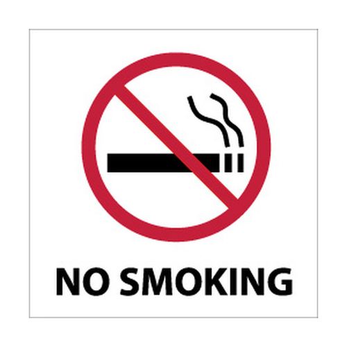 Main product image of 4" x 4" No Smoking Vinyl Accident Prevention Label, S1AP
