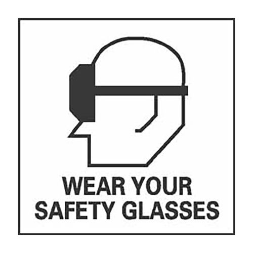 Main product image of 4" x 4" Wear Your Safety Glasses Vinyl Accident Prevention Label, S48AP