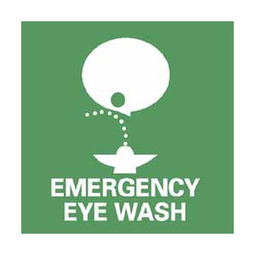 Main product image of 4" x 4" Emergency Eye Wash Vinyl First Aid Label, S50AP