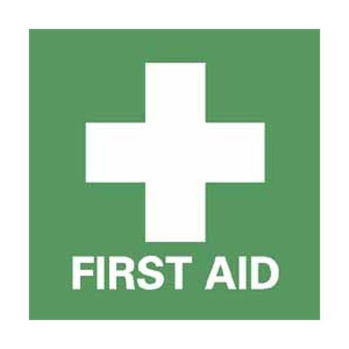 Main product image of 4" High First Aid Label, White & Green (5-Pack), S53AP