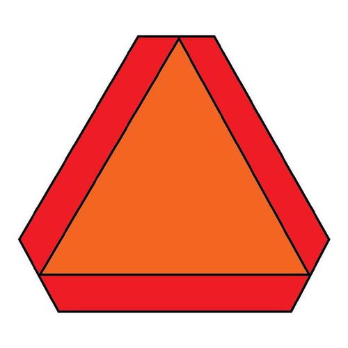 Main product image of 14" x 16" Wide x 14 Vinyl Slow Moving Vehicle Emblem Construction Roadway Sign, SMV1