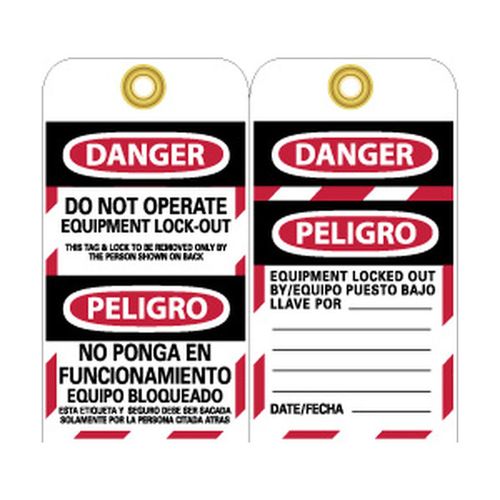 Main product image of 3" High Danger Unrippable Vinyl Lockout Tag, SPLOTAG11
