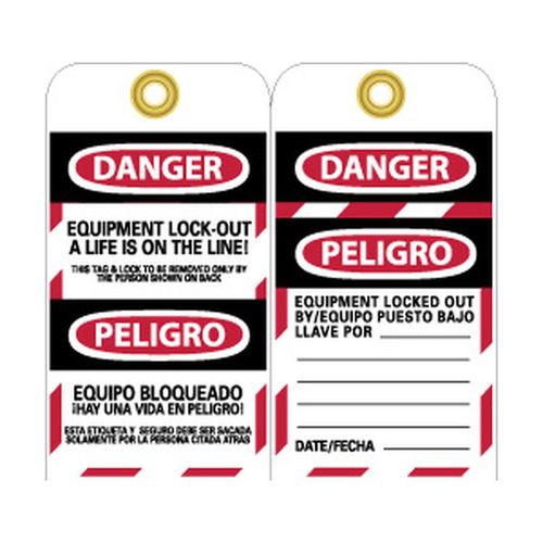 Main product image of 3" High Danger Unrippable Vinyl Lockout Tag, SPLOTAG12