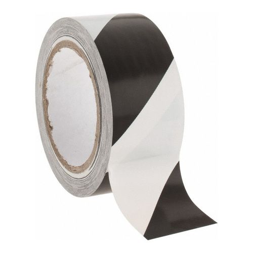 Main product image of 2" x 108' Striped Vinyl Hazardous Area Safety Marking Tape (Black & White), T20136
