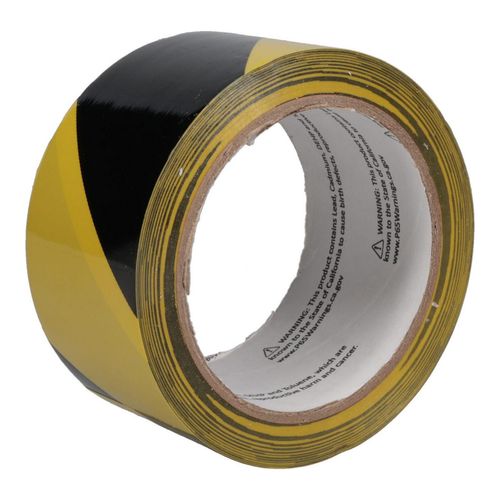 Main product image of 2" x 54' Striped Vinyl Hazardous Area Safety Marking Tape (Black & Yellow), T20218