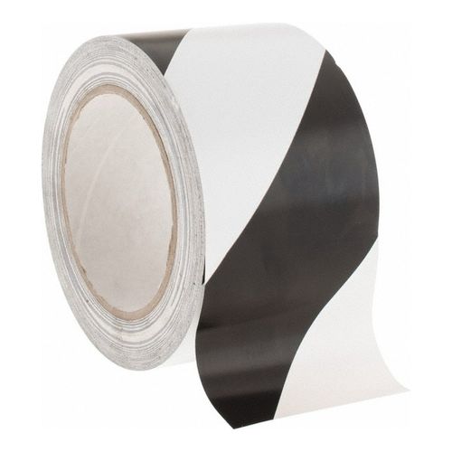 Main product image of 3" x 108' Striped Vinyl Floor & Aisle Safety Marking Tape (Black & White), T22136