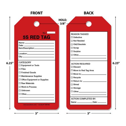 Main product image of 6-1/4" High Blank Synthetic Paper Quality Control Tag, TAR162