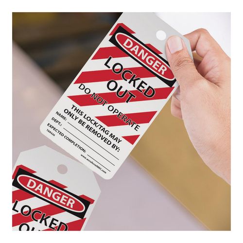 Main product image of 6-1/4" High Danger Synthetic Paper Lockout Tag, TAR416