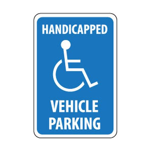 Main product image of 18" High Handicapped Vehicle Parking Aluminum ADA Traffic & Parking Sign, TM10H