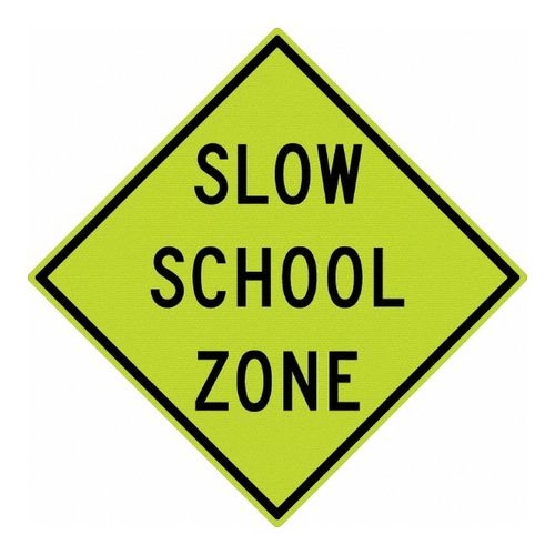Main product image of 30" High Slow School Zone Aluminum Traffic Control Sign, TM177DG