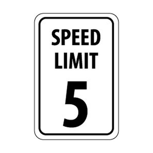 Main product image of 18" x 12" x 0.04" Speed Limit 5 Sign, TM17G