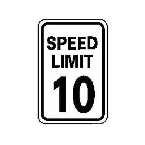 Main product image of 0.04" Thick Speed Limit 10 Sign, TM18G