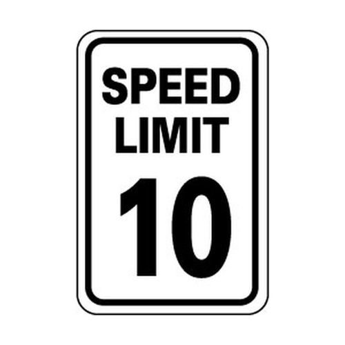 Main product image of 0.08" Thick Speed Limit 10 Sign, TM18J