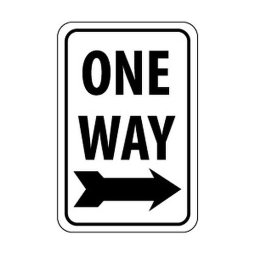 Main product image of 18" High One Way Aluminum Parking Lot Sign, TM23J