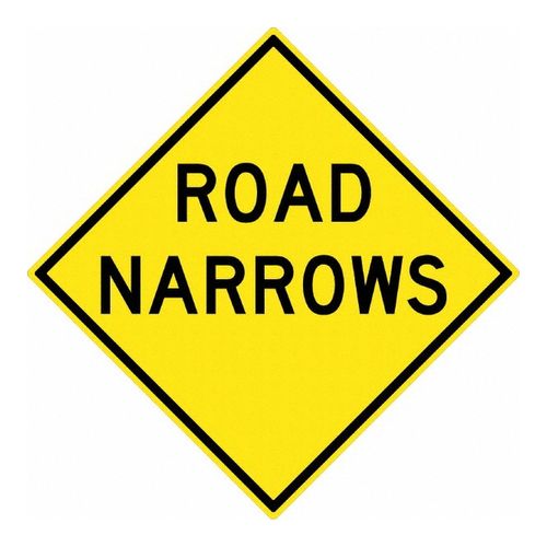 Main product image of 30" x 30" x 0.08" Road Narrows Sign, TM265K