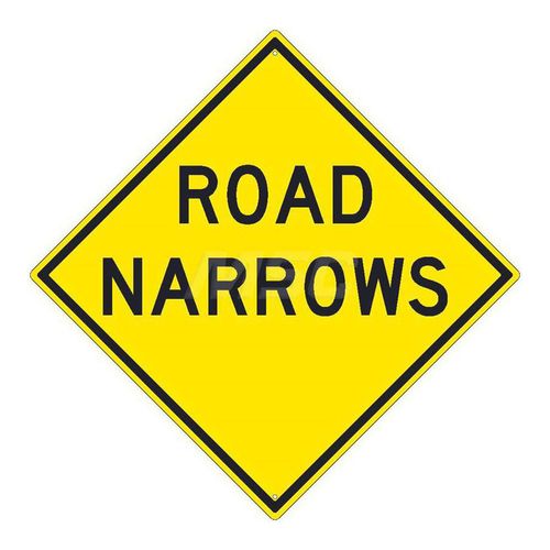 Main product image of 30" x 30" x 0.08" Road Narrows Sign, TM265K