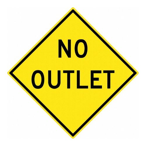 Main product image of 30" High No Outlet Aluminum Traffic Control Sign, TM269K