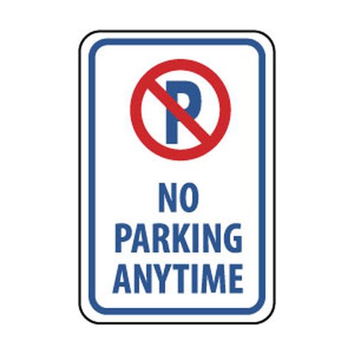 Main product image of 18" x 12" x 0.04" No Parking Anytime Sign, TM33G