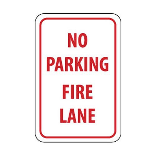 Main product image of 18" x 12" x 0.063" No Parking Fire Lane Sign, TM3H