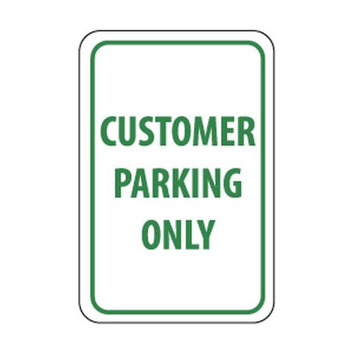 Main product image of 18" High Customer Parking Only Aluminum Reserved Parking Sign, TM51G