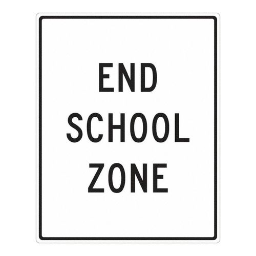 Main product image of 30" High End School Zone Aluminum Traffic Control Sign, TM600J