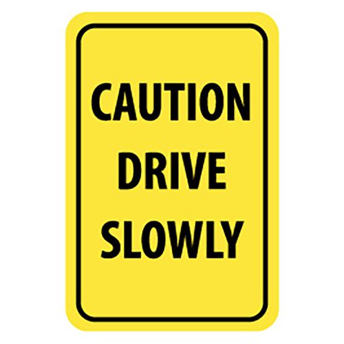 Main product image of 18" x 12" x 0.063" Caution Drive Slowly Sign, TM72H