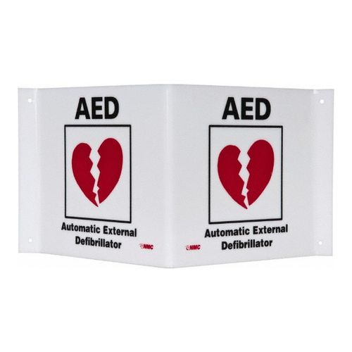 Main product image of 8" High AED Automated External Defibrillator Plastic First Aid Sign, VS27W