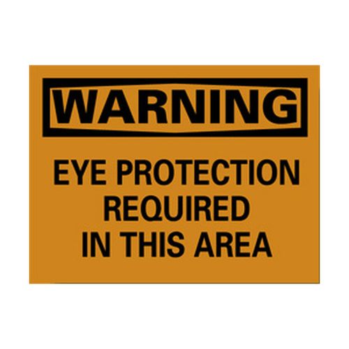 Main product image of 10" High Warning Eye Protection Required in This Area Aluminum Sign, W201AB