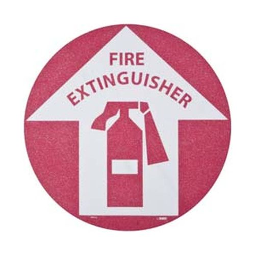 Main product image of 17" Dia. Fire Extinguisher Vinyl Fire Adhesive Backed Floor Sign, WFS10
