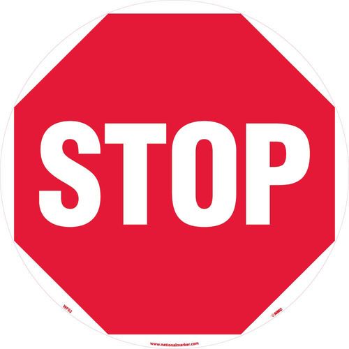 Main product image of Stop Accident Prevention Adhesive Backed Floor Sign, WFS3